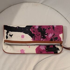 L.A.M.B. Floral Pink and Black Clutch